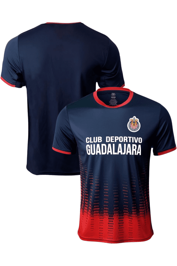 Chivas Guadalajara Jersey, Navy/Red, 100% Poly, Men's S-XXL