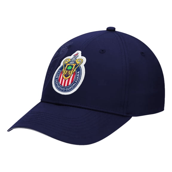 Icon Sports Chivas de Guadalajara Futbol Club Embroidered Logo 6 Panel Cap Soccer - Navy Faded Logo