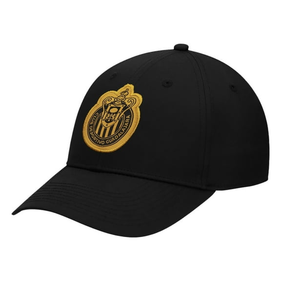 Icon Sports Chivas deGuadalajara Soccer Club Embroidered Logo 6 Panel Cap -Black w/ Yellow