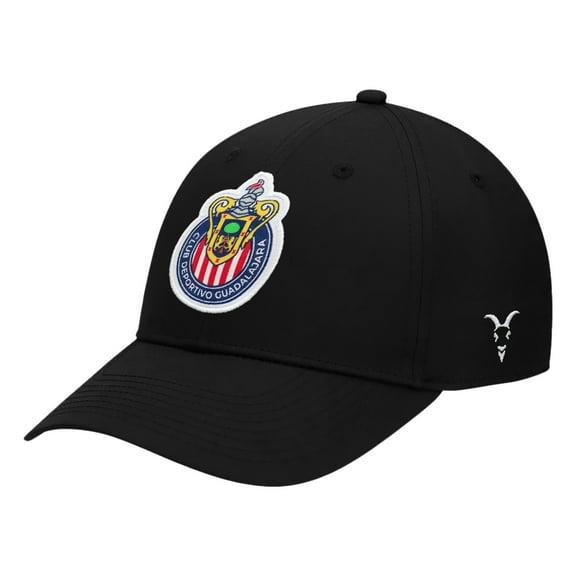 Icon Sports Chivas deGuadalajara Soccer Club Embroidered Logo 6 Panel Cap - Black