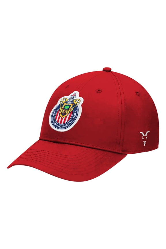 Chivas deGuadalajara Soccer Club Embroidered Logo 6 Panel Cap - Red