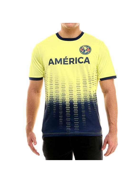 Club America Offically Licensed Jersey - Adult Soccer Game Day Jersey Inspired Shirt | Frequency, Yellow, Large