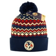 Icon Sports Club America Official Navy with ZigZag Pattern Soccer Pom Beanie