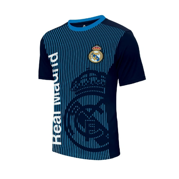 Icon Sports Compatible with Real Madrid Officially Licensed Soccer Poly Shirt Jersey - Navy, Small