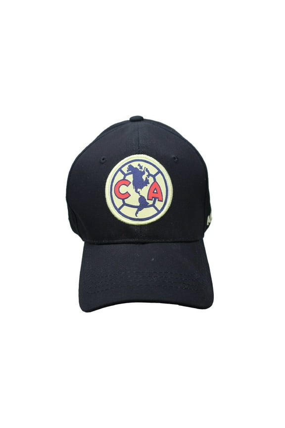 Club América FC Embroidered Logo 6 Panel Dad Cap - Black/Colored Logo [Custom Name/Number]