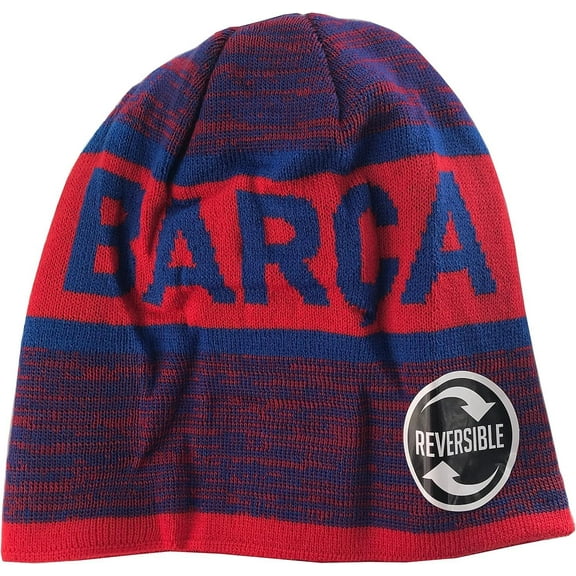 Icon Sports FC Barcelona Beanie – Official Licensed Heather Red [ADD Name & Number]