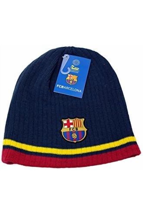 FC Barcelona Beanie – Official Licensed Navy Red Bottom [ADD Name & Number]