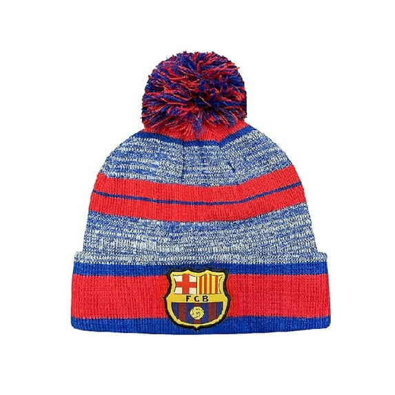 Icon Sports FC Barcelona Pom Beanie Official Licensed 3-Color Bacelona Design