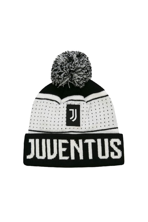Juventus Adult Unisex Pom Pom Winter Soccer Beanie 1