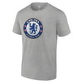 thumbnail image 1 of Icon Sports Licensed Chelsea FC Big Logo Cotton T-Shirt Adult Size [Add NAME/Number - Heather Gray/Medium], 1 of 3