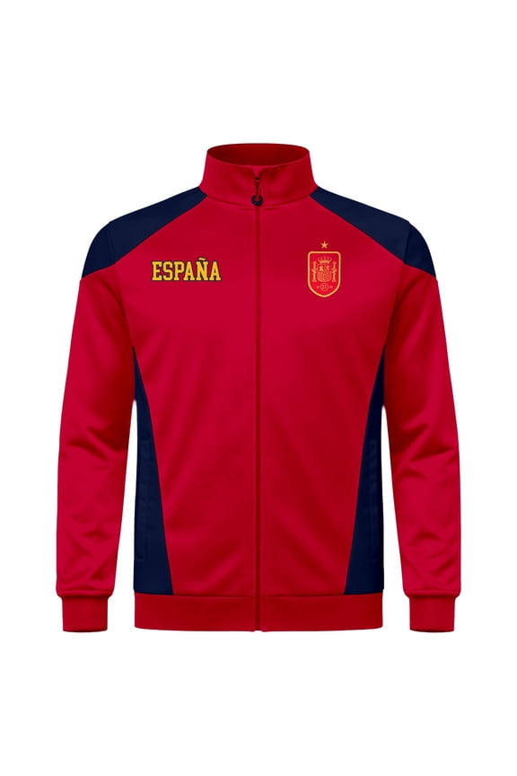 España Futbol Club Licensed Soccer Zipper Jacket - Adult Size - Sport Panel Red - Small