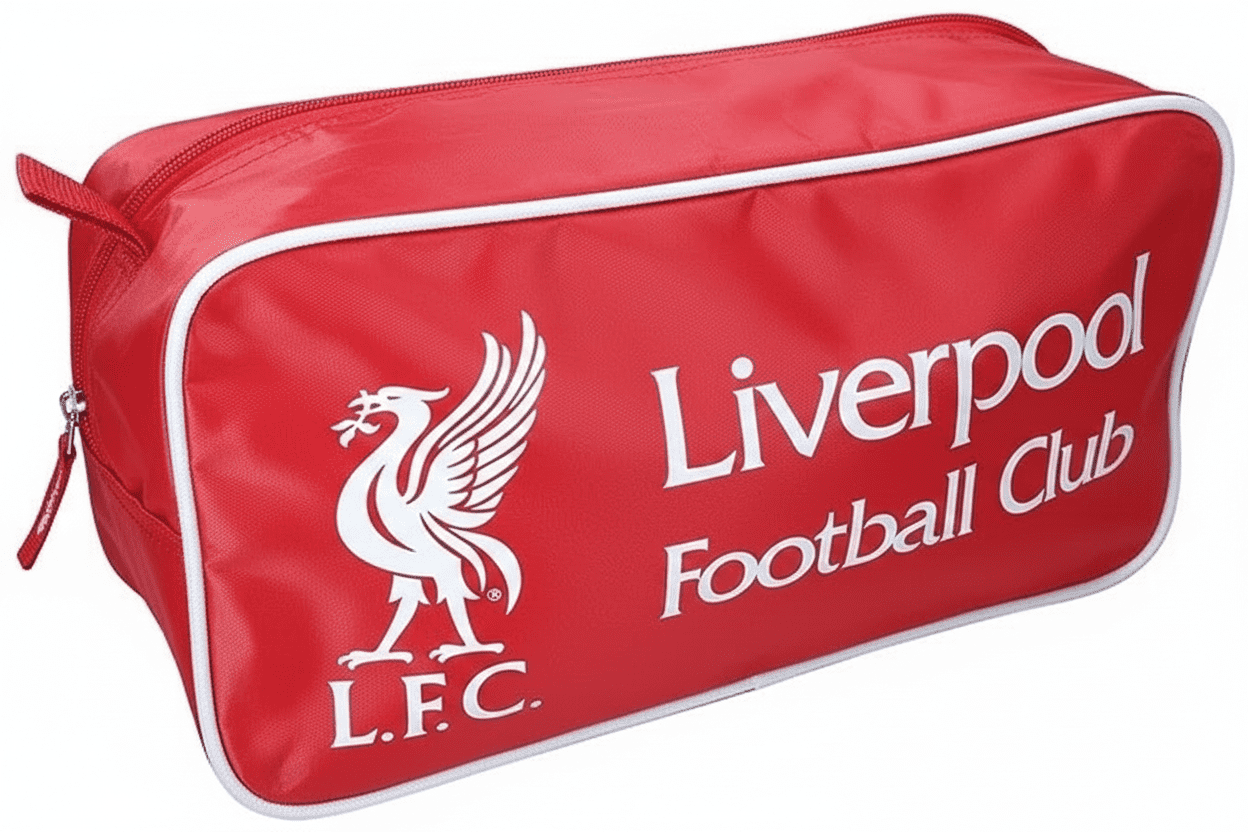 Icon Sports Liverpool Shoe Bag, Red/White, 13.5 In, 100% Polyester