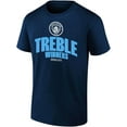 thumbnail image 1 of Icon Sports Manchester City 2023 Treble Winners Champions Officially Licensed Adult T-Shirts - Navy, Small, 1 of 2