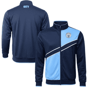 Icon Sports Manchester City Track Jacket, Polyester, Navy/Sky, YS-XXL