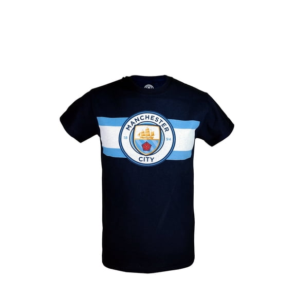 Icon Sports Men Compatible with Manchester City Licensed Soccer T-Shirt Cotton Tee -06 Small (Navy)