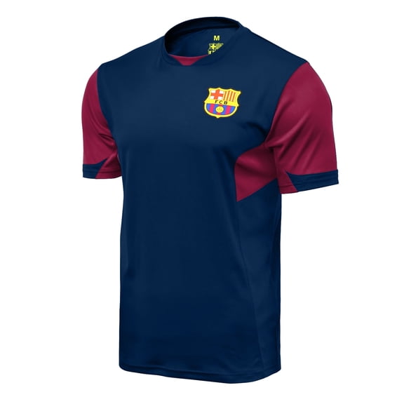 Icon Sports Men FC Barcelona Officially Licensed Soccer Poly Shirt Jersey -07 Small