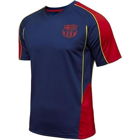 Icon Sports Men FC Barcelona Officially Licensed Soccer Poly Shirt Jersey -11 Large