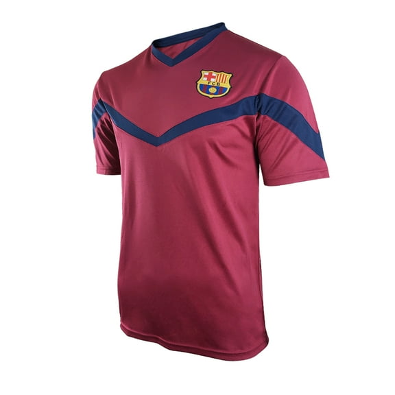 Icon Sports Men FC Barcelona Officially Licensed Soccer Poly Shirt Jersey -17 Medium