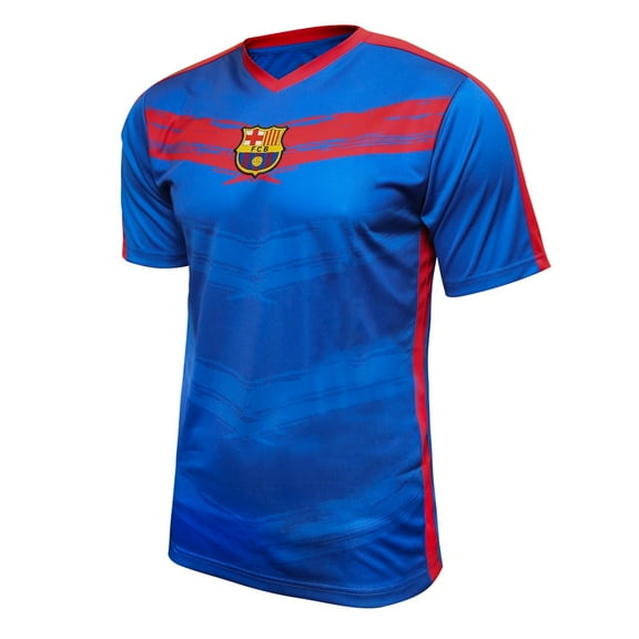 Icon Sports Men FC Barcelona Officially Licensed Soccer Poly Shirt Jersey -23 Small