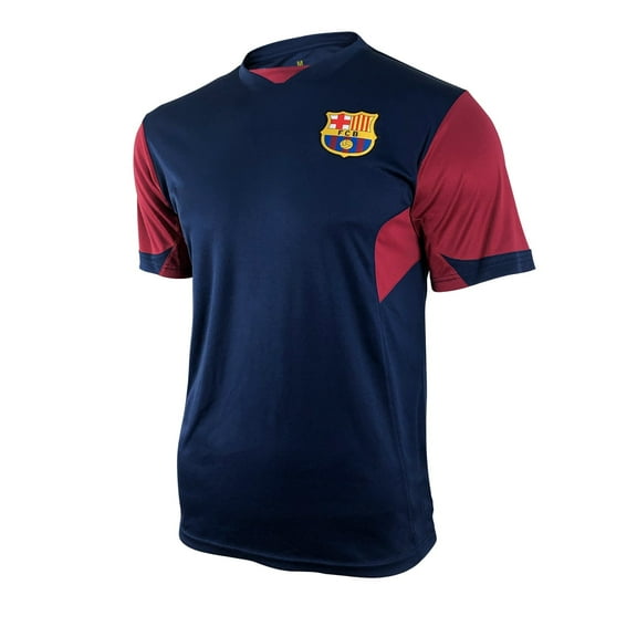 Icon Sports Men FC Barcelona Officially Licensed Soccer Poly Shirt Jersey -26 Small