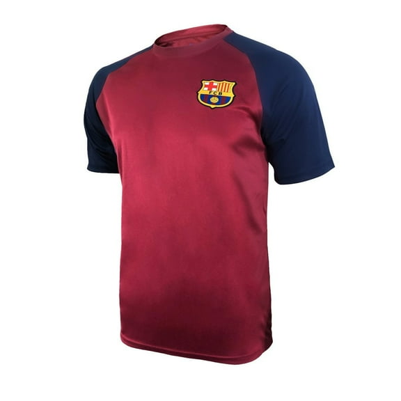 Icon Sports Men FC Barcelona Officially Licensed Soccer Poly Shirt Jersey -32 Small