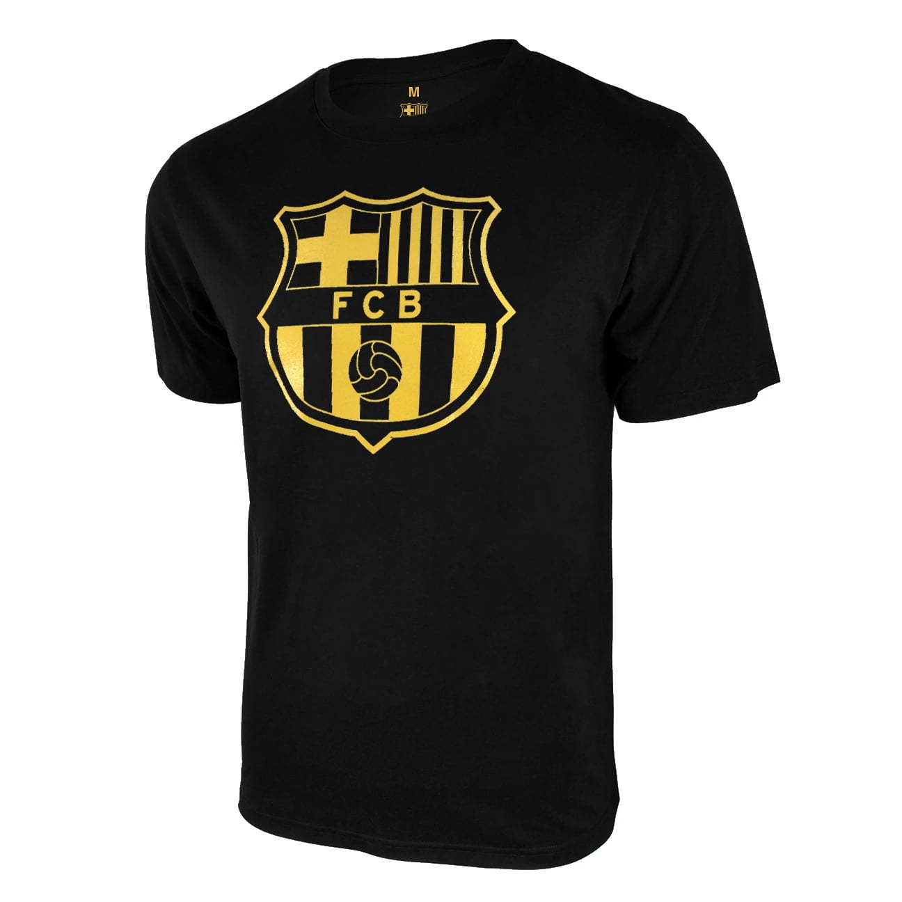 Men's FC Barcelona Officially Licensed Soccer T-Shirt - 100% Cotton Team Logo Tee