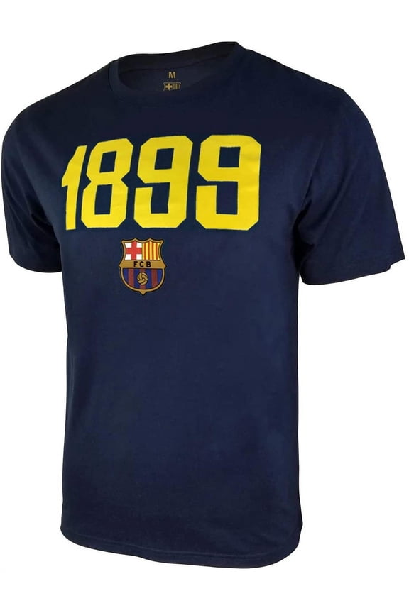 Men FC Barcelona Officially Licensed Soccer T-Shirt Cotton Tee -08 XL