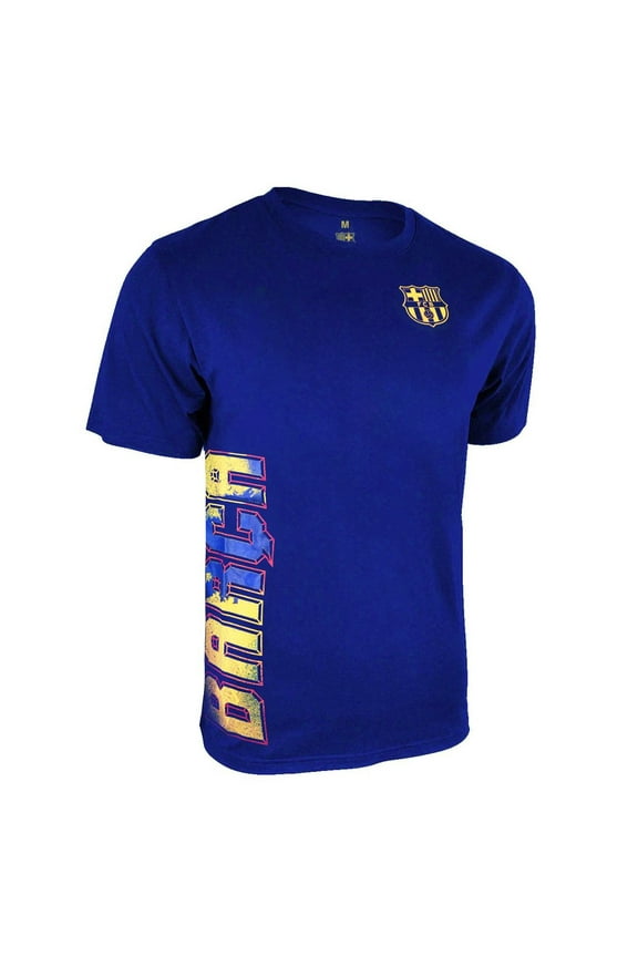 Men FC Barcelona Officially Licensed Soccer T-Shirt Cotton Tee -11 Medium