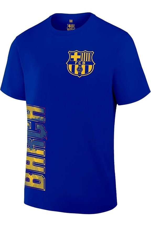 Men FC Barcelona Officially Licensed Soccer T-Shirt Cotton Tee -14 Small