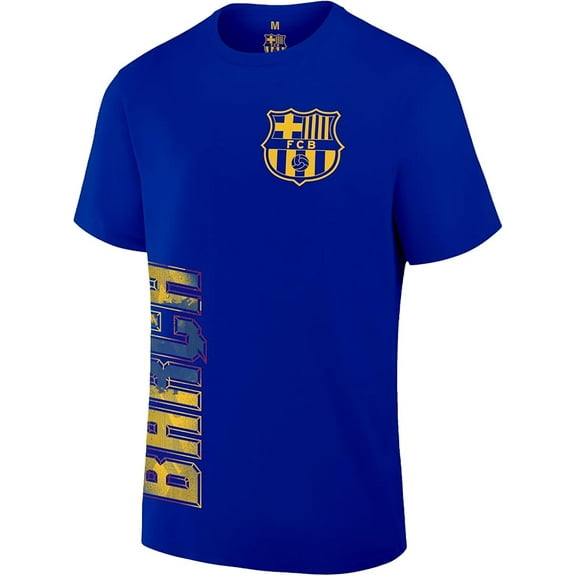 Icon Sports Men FC Barcelona Officially Licensed Soccer T-Shirt Cotton Tee -14 XL