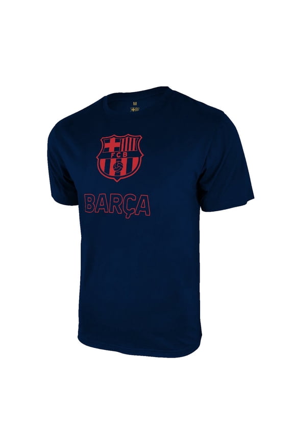 Men FC Barcelona Officially Licensed Soccer T-Shirt Cotton Tee -19 Medium