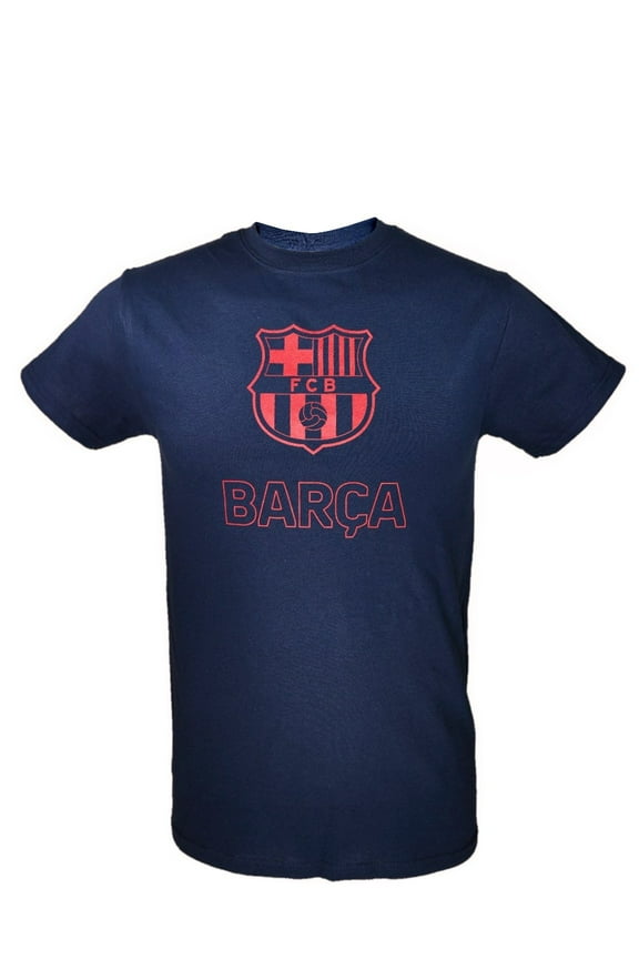 Men FC Barcelona Officially Licensed Soccer T-Shirt Cotton Tee -32 Small