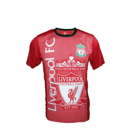 Icon Sports Men Liverpool Licensed Soccer Poly Shirt Jersey - Custom Name and Number - -08 Medium