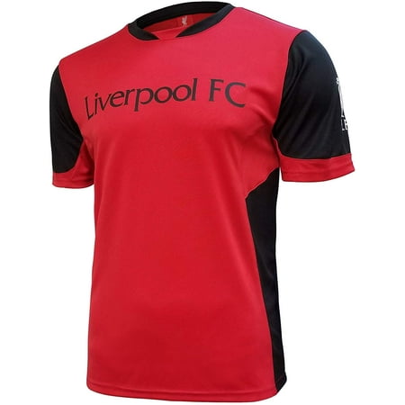 Icon Sports Men Liverpool Licensed Soccer Poly Shirt Jersey - Custom Name and Number - -27 Small