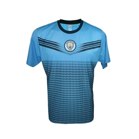 Icon Sports Men Manchester City Licensed Soccer Poly Shirt Jersey - Custom Name and Number - -05 XL