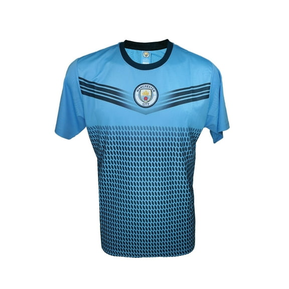 Icon Sports Men Manchester City Licensed Soccer Poly Shirt Jersey - Custom Name and Number - -05 XL