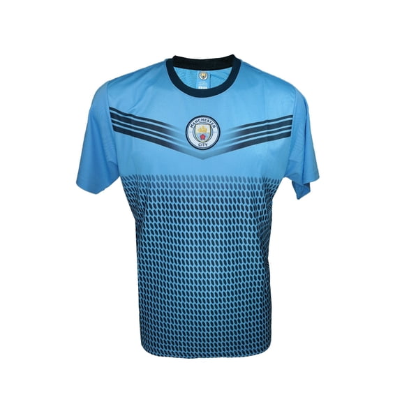 Icon Sports Men Manchester City Official Licensed Soccer Poly Shirt Jersey -04 Small