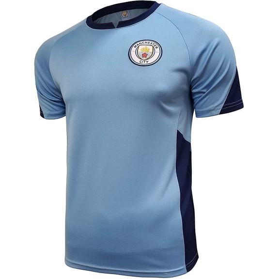 Icon Sports Men Manchester City Official Licensed Soccer Poly Shirt Jersey -13 Large