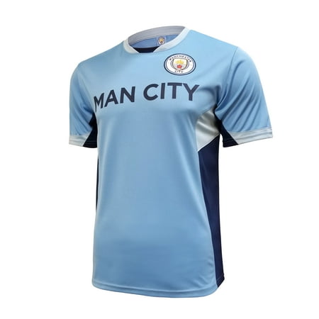 Icon Sports Men Manchester City Officially Licensed Soccer Poly Shirt Jersey -03 Large