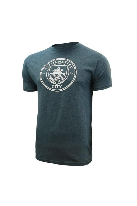 Men Manchester City Officially Licensed Soccer T-Shirt Cotton Tee -02 Small