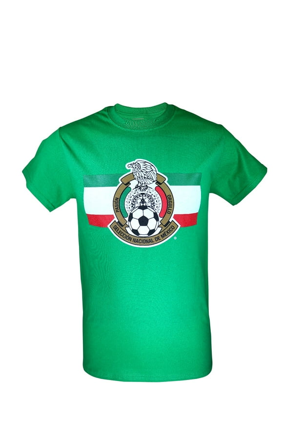 Men Mexico National Soccer Team Officially Soccer T-Shirt Cotton Tee -09 Large