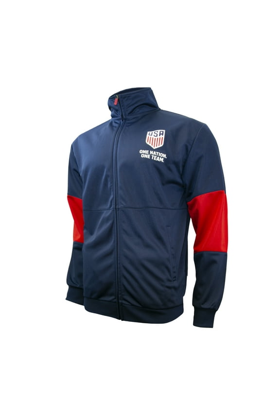 Men U.S. Soccer Full Zip Up Active Adult Training Soccer Track Jacket - Large (Touchline)