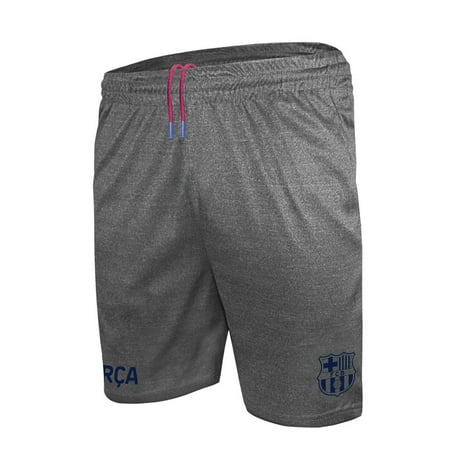Icon Sports Men's FC Barcelona Officially Licensed Poly Soccer Shorts -02 Large