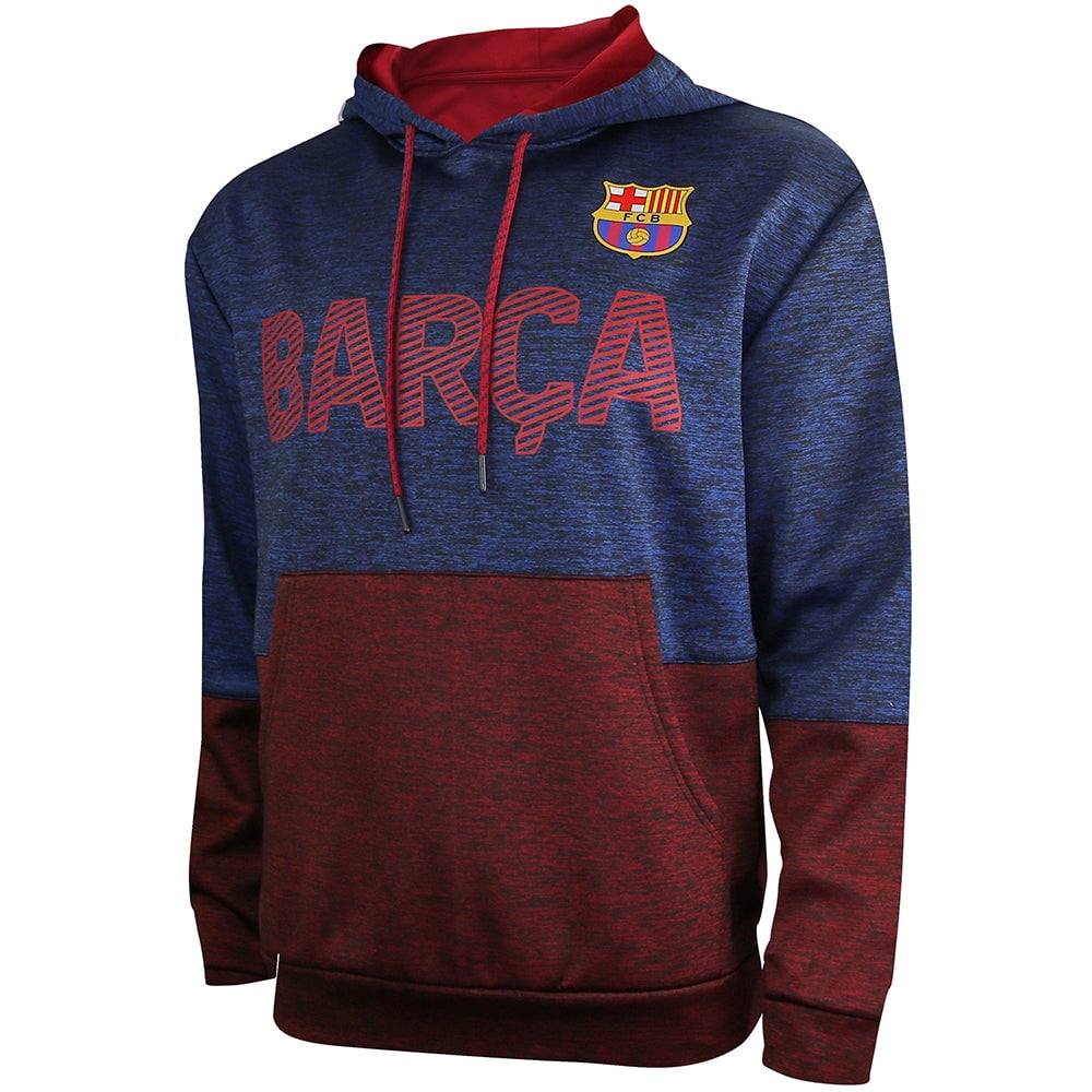 men's fleece pullover soccer hoodie fc barcelona