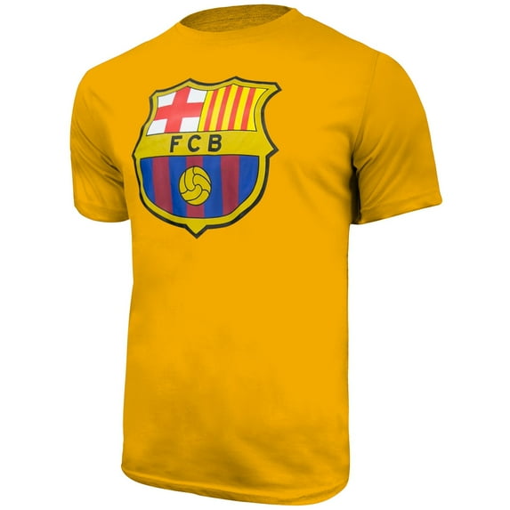 Icon Sports Mens FC Barcelona UEFA Champions Soccer League Color Logo Short Sleeve T-Shirt