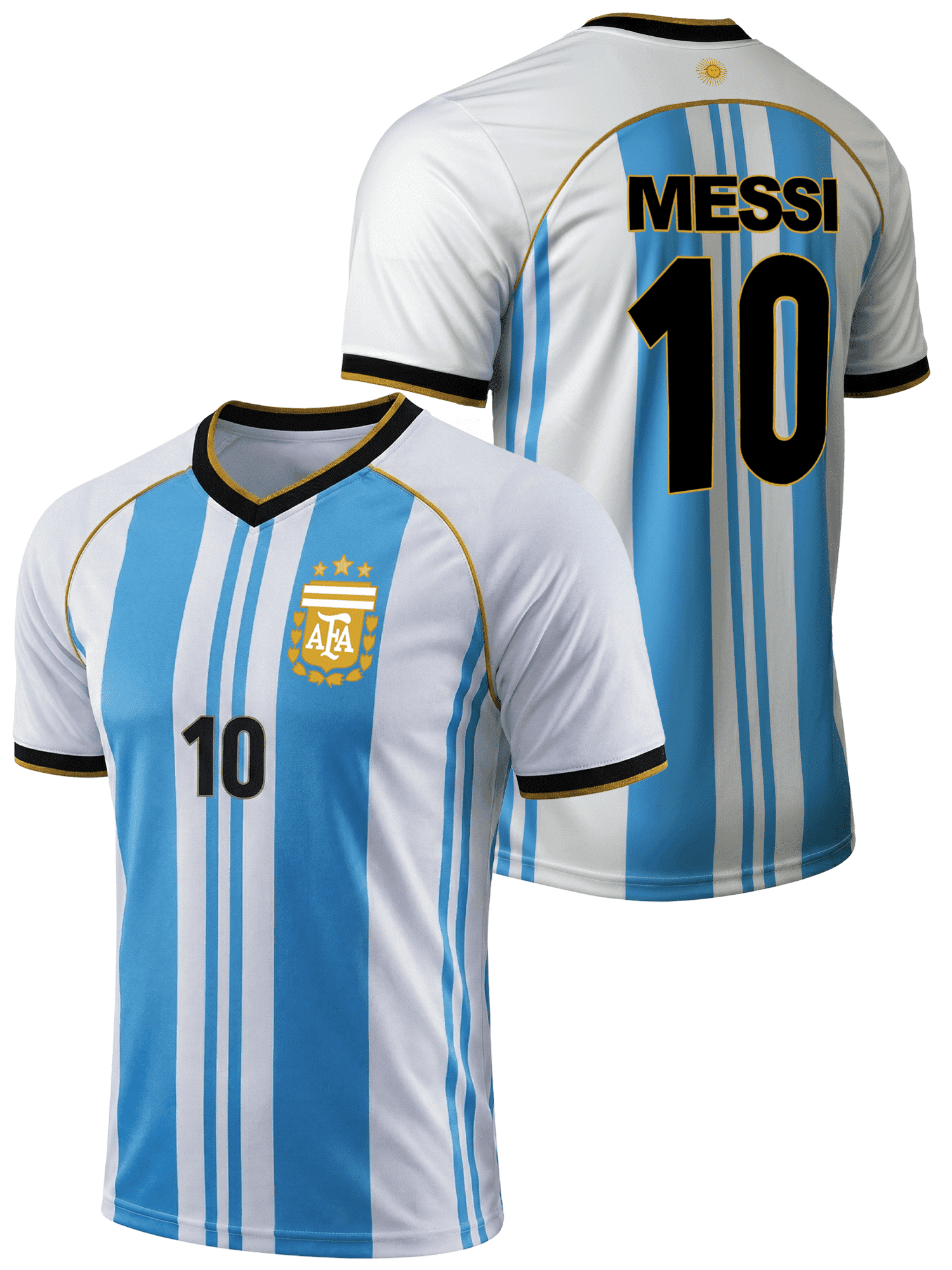 Icon Sports, Argentina Soccer Jersey, Sky Blue White, 100