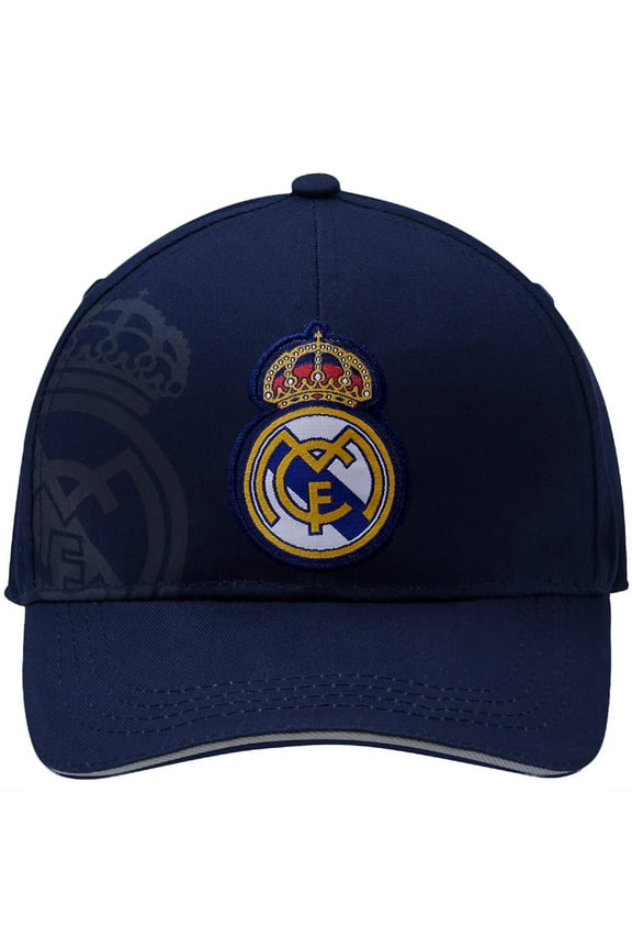 Offical Licensed 2024 Real Madrid Soccer Cap - Navy Faded Logo