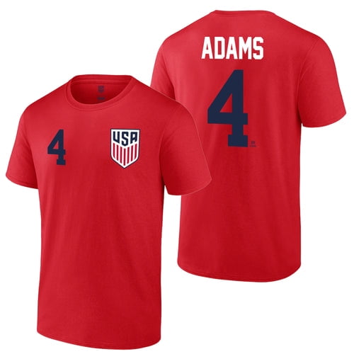 Icon Sports Offical Licensed U.S. Soccer Federation USMNT Player Name and Number T-Shirt | Tyler Adams