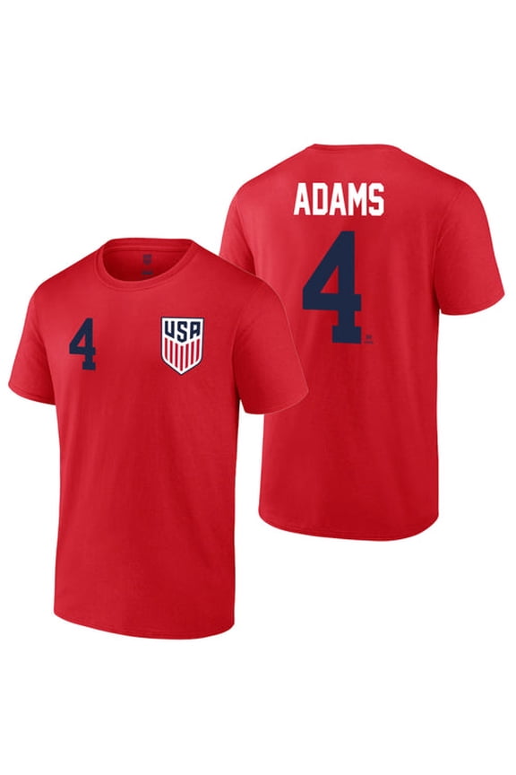 Offical Licensed U.S. Soccer Federation USMNT Player Name and Number T-Shirt | Tyler Adams