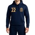 thumbnail image 1 of Icon Sports Official Argentine Football Association Lautaro Martínez Pullover Hoodie - Unisex Adult - AFA117PH Navy L, 1 of 2